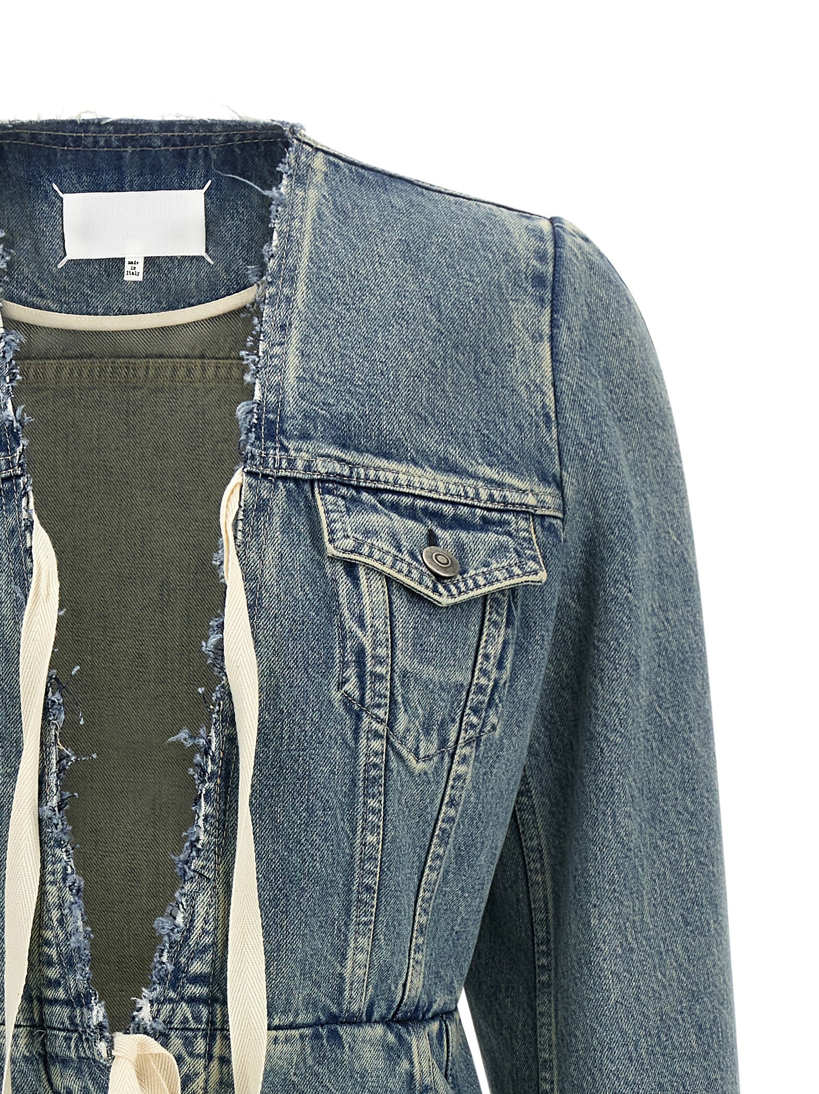 Maison Margiela Women's Raw Cut Hem Denim Jacket