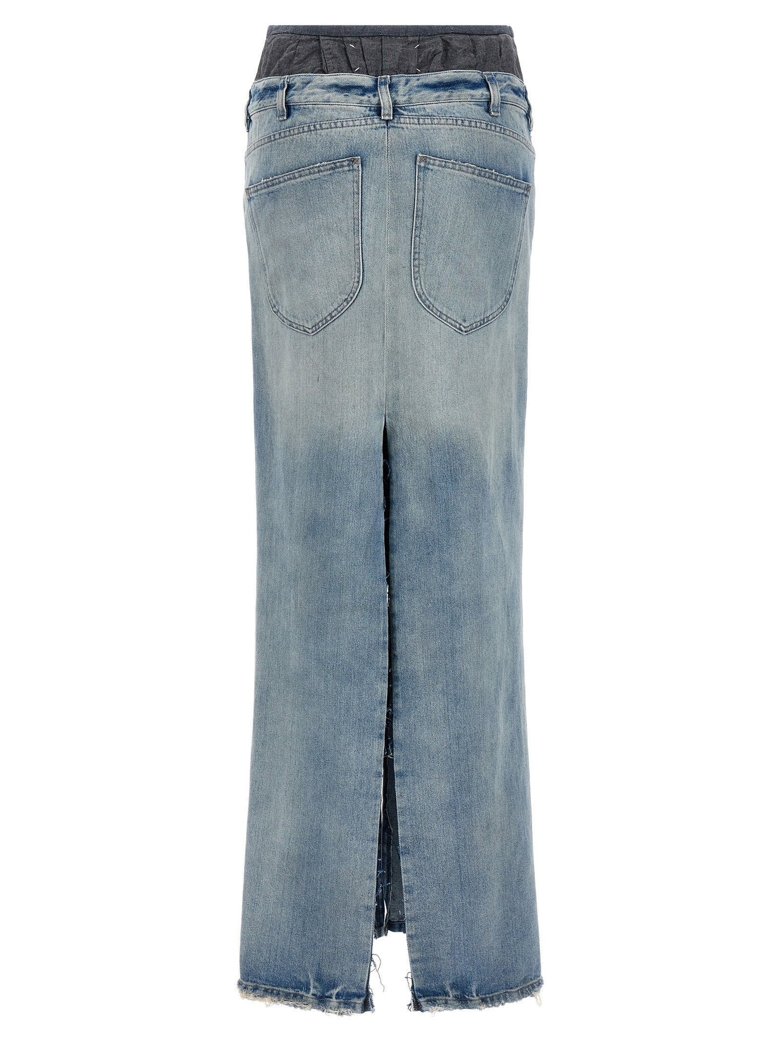 Maison Margiela Women's Slits Denim Skirt