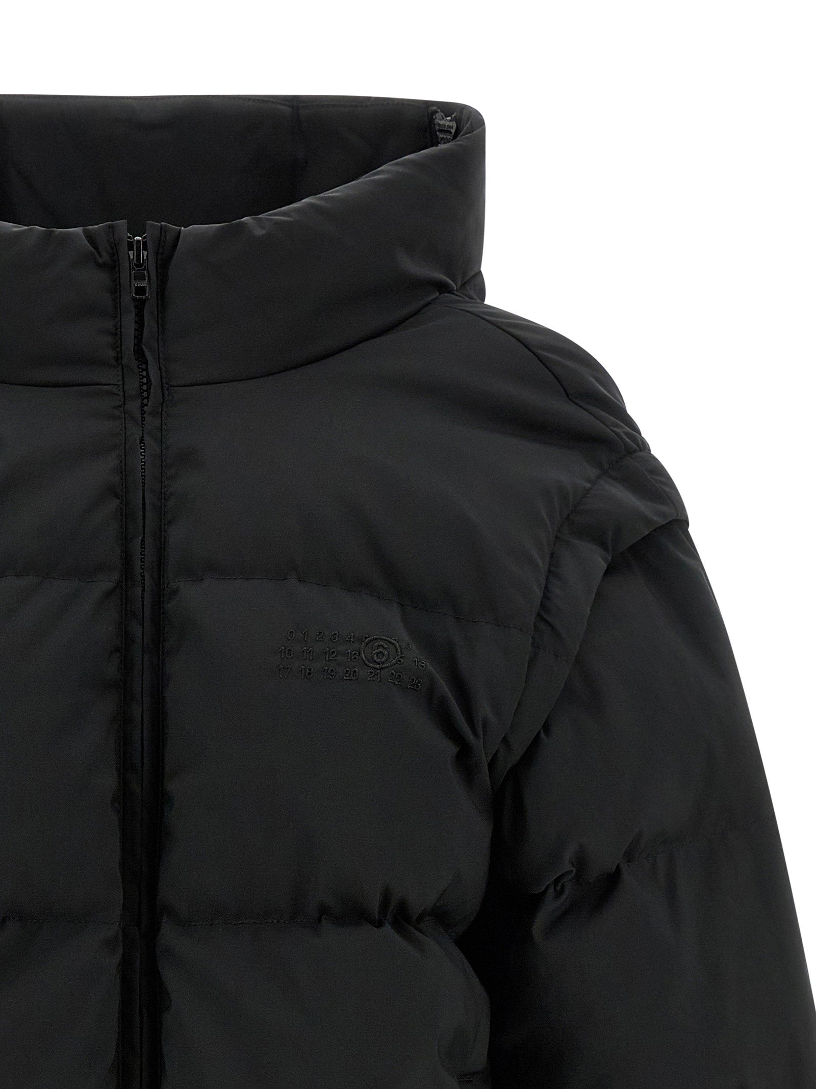 Mm6 Maison Margiela Women's Numeric Signature Mm6 Embroidery Down Jacket