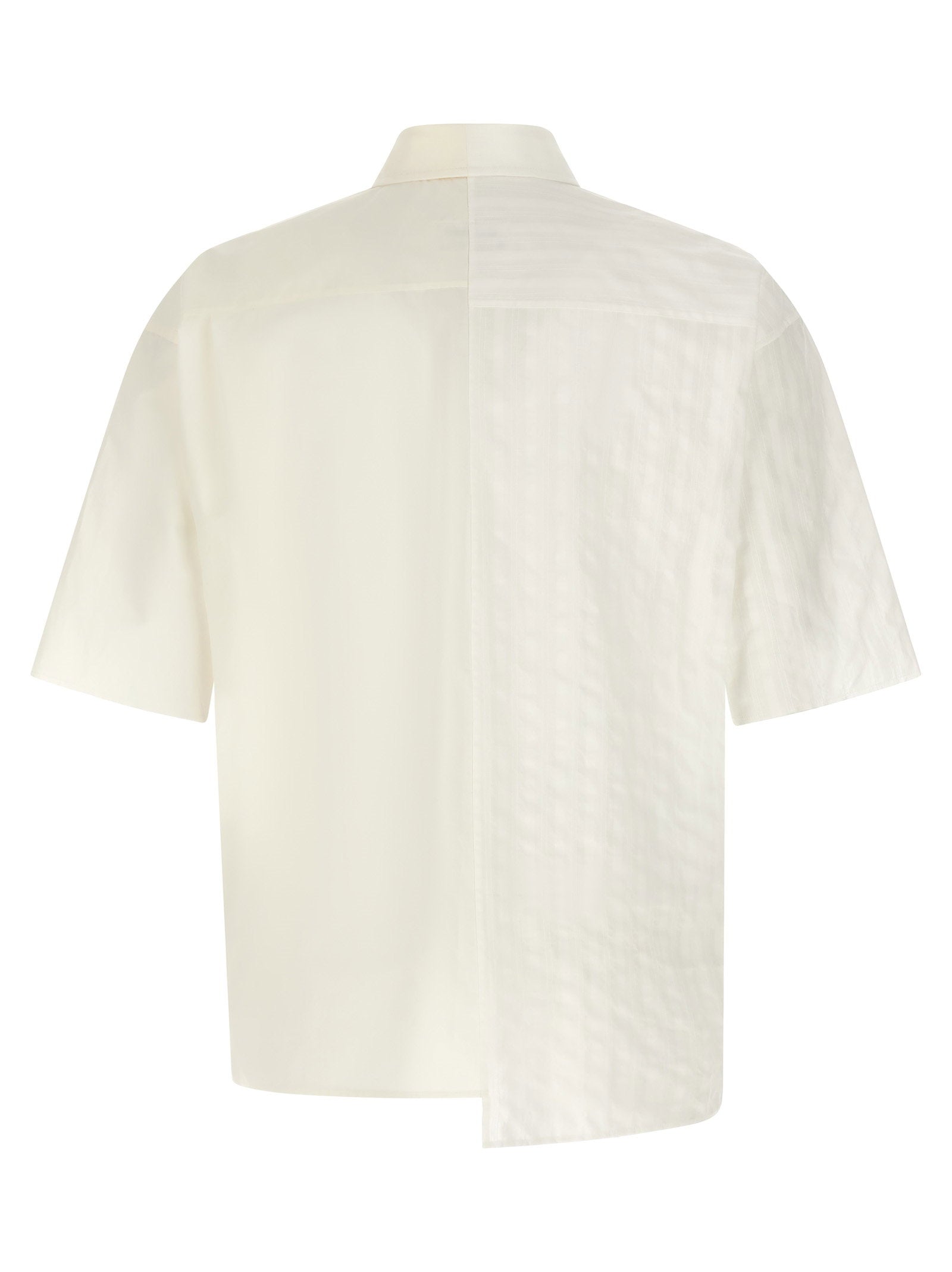 Mm6 Maison Margiela Men's Bi-Material Shirt