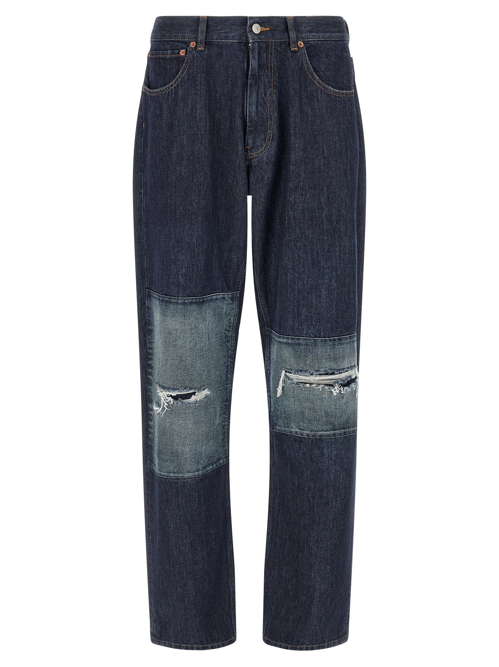 Mm6 Maison Margiela Men's Patchwork Insert Jeans
