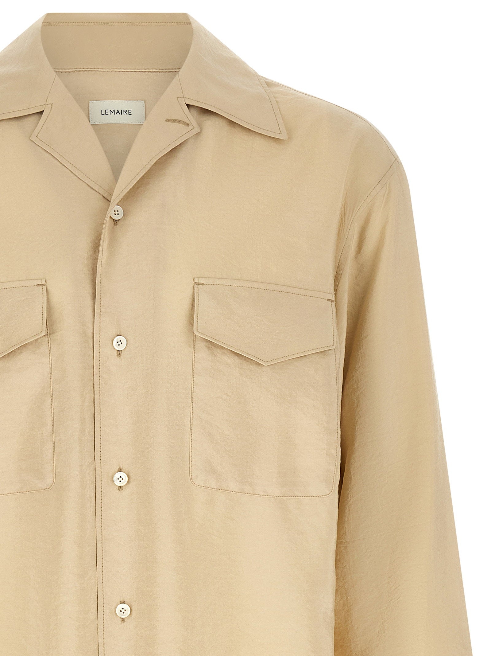 Lemaire Men's Convertible Collar Shirt