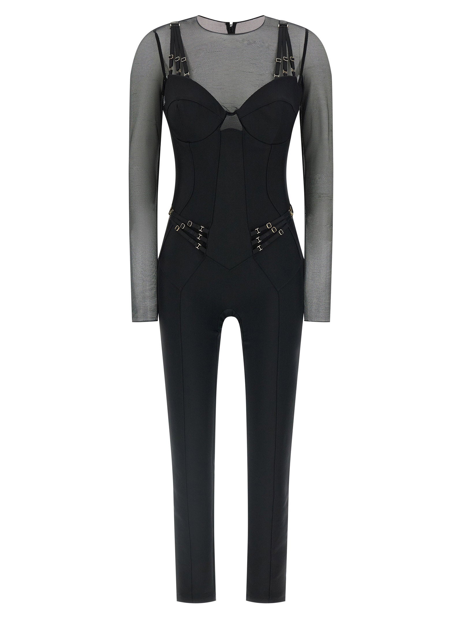 Elisabetta Franchi Women's Jersey And Tulle Jumpsuit