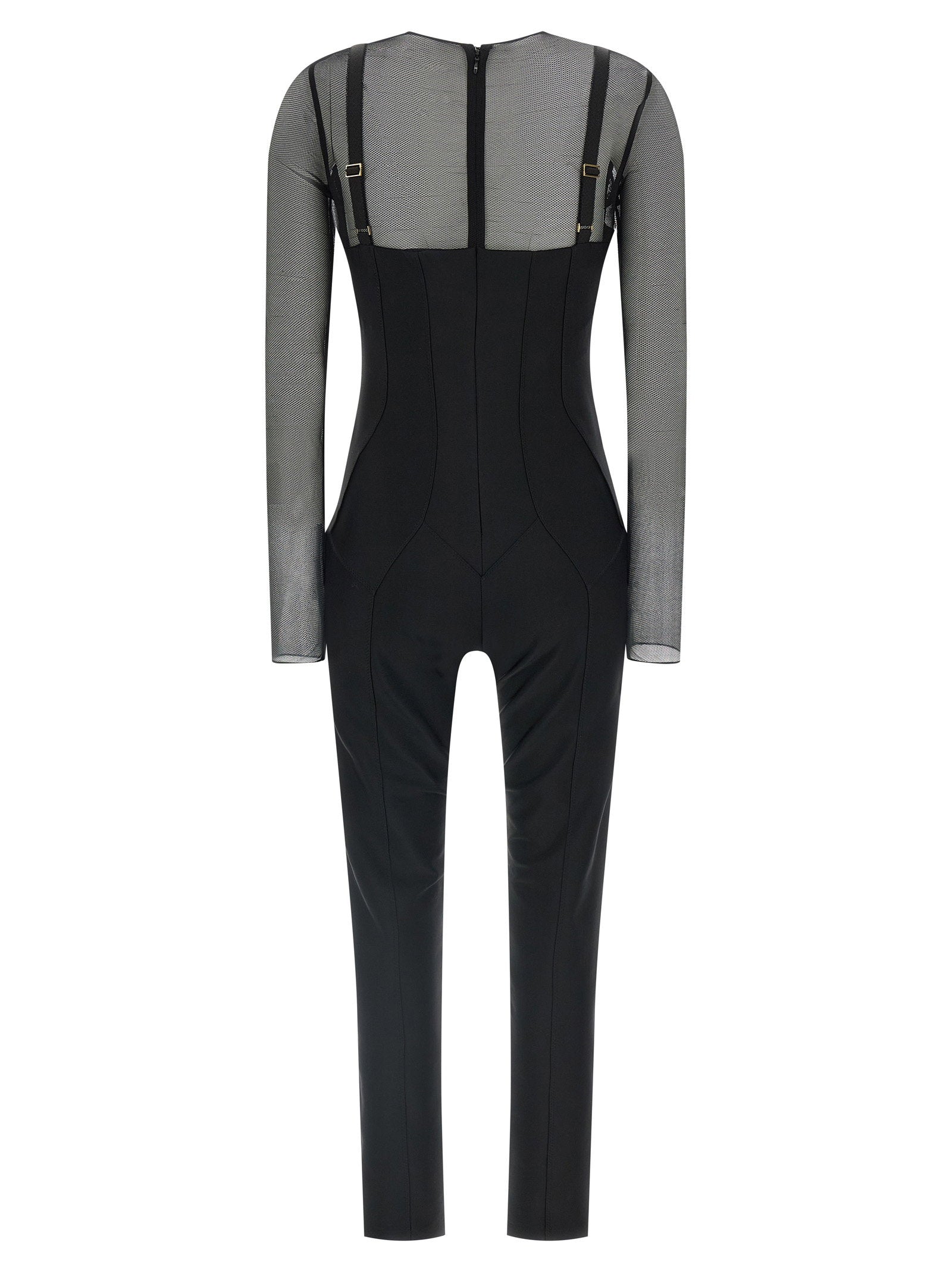 Elisabetta Franchi Women's Jersey And Tulle Jumpsuit