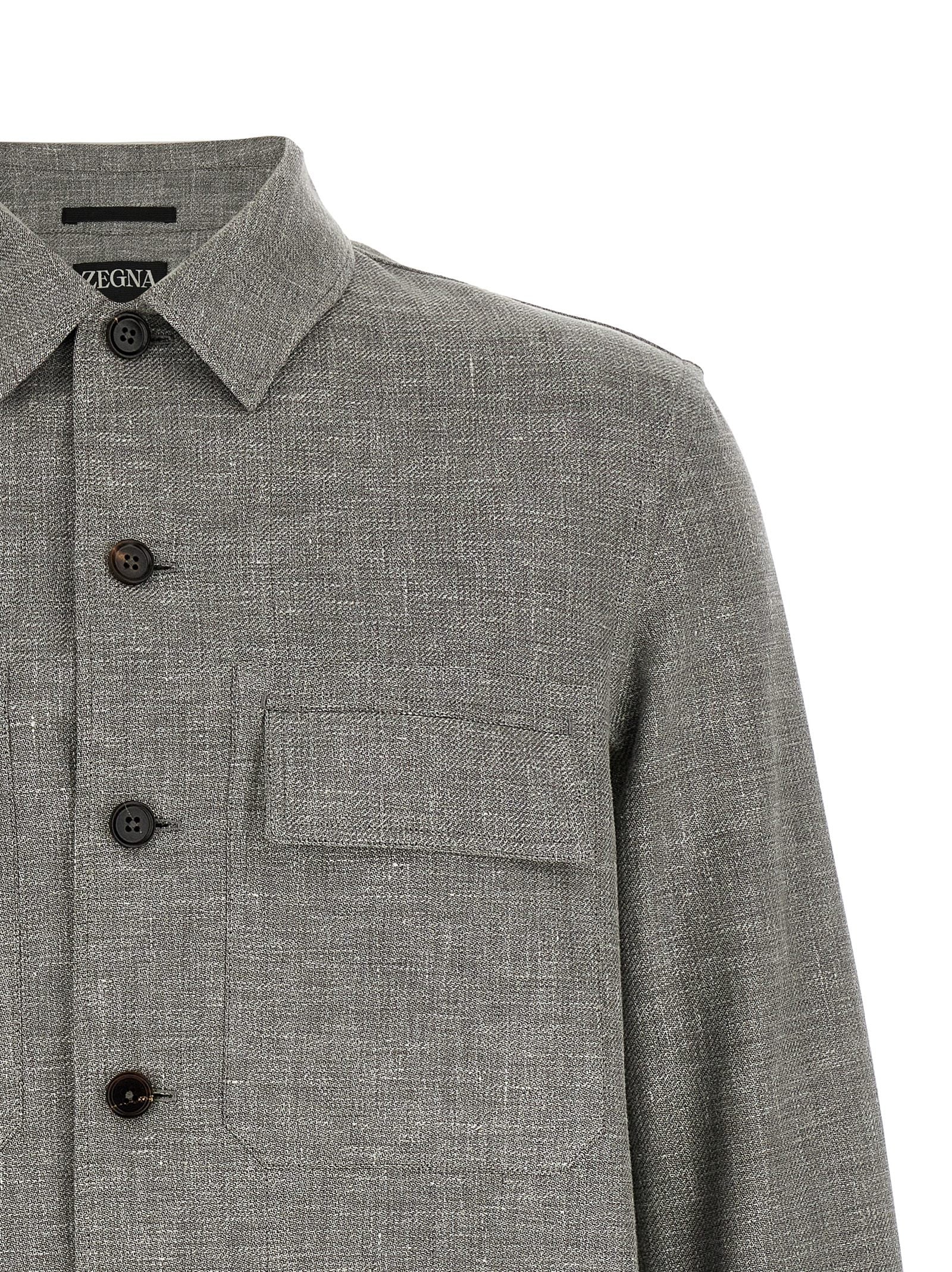 Zegna Men's Crossover Overshirt
