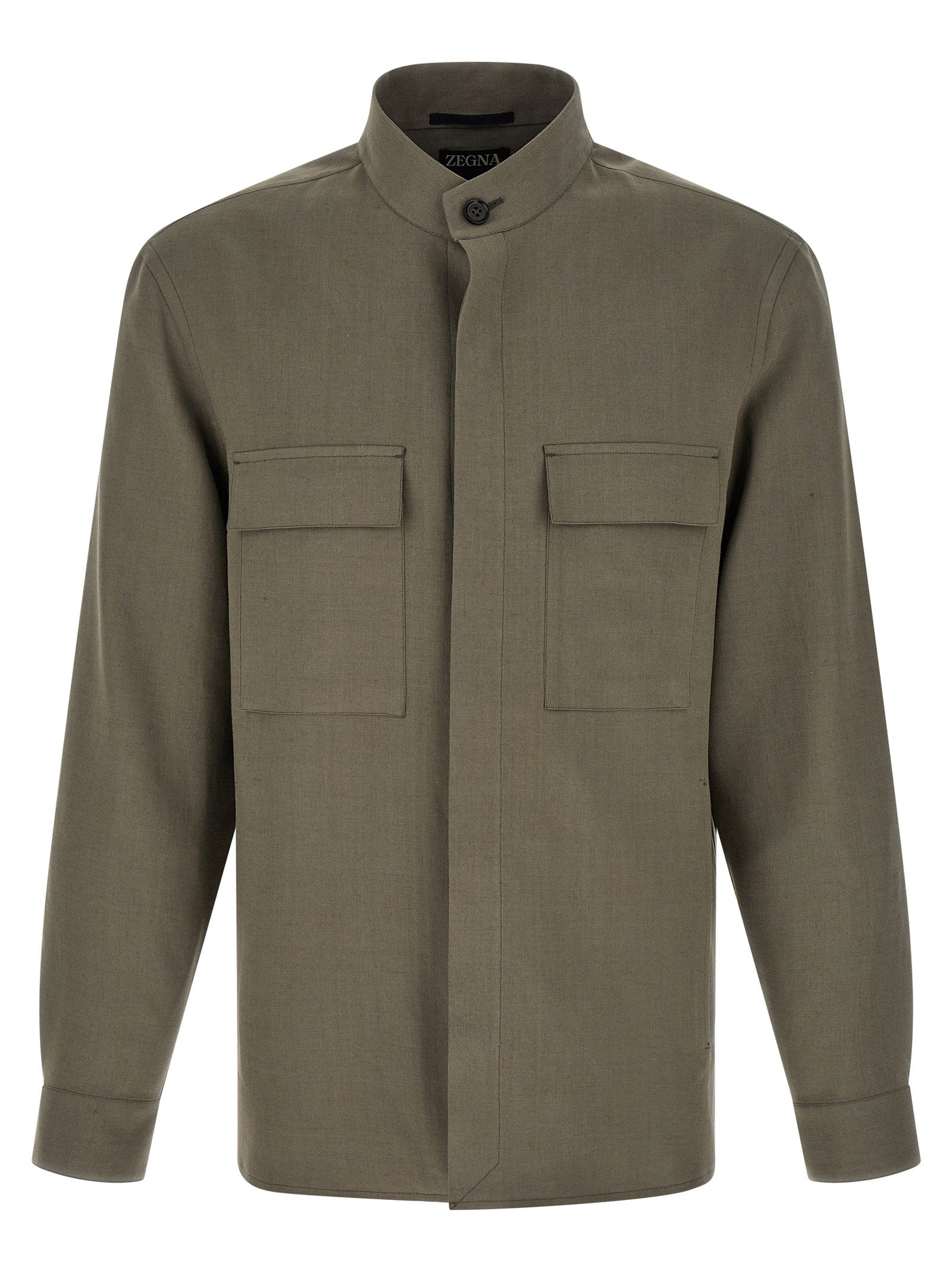 Zegna Men's Oasi Lino Overshirt