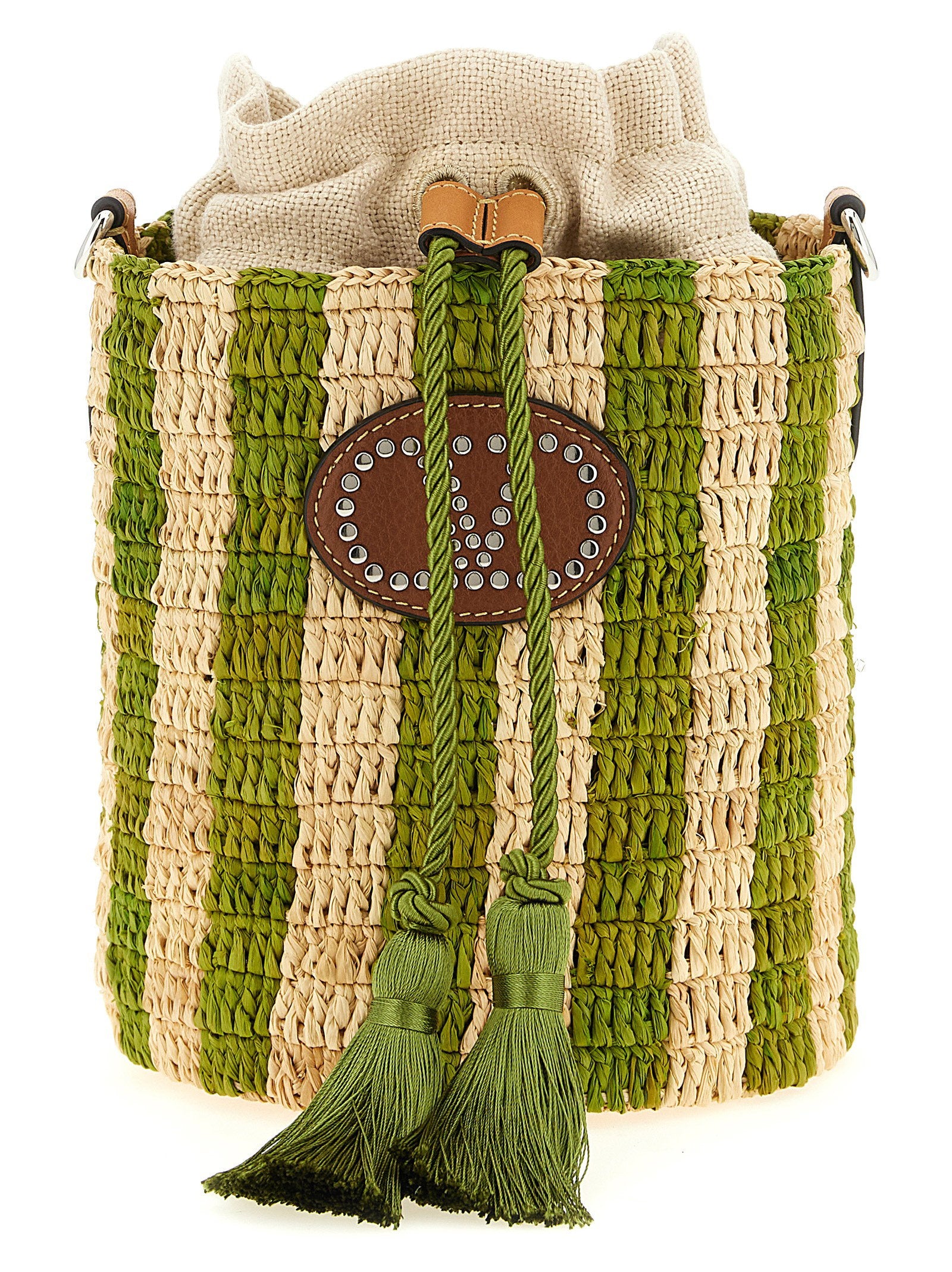Valentino Garavani Women's Raffia Small Bucket Bag