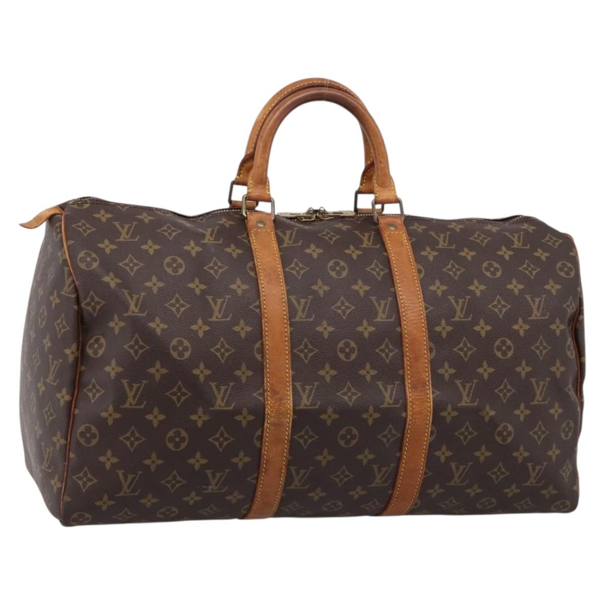 Louis Vuitton Keepall Monogram Canvas Brown Canvas Travel Bag Bag (Pre-Owned)