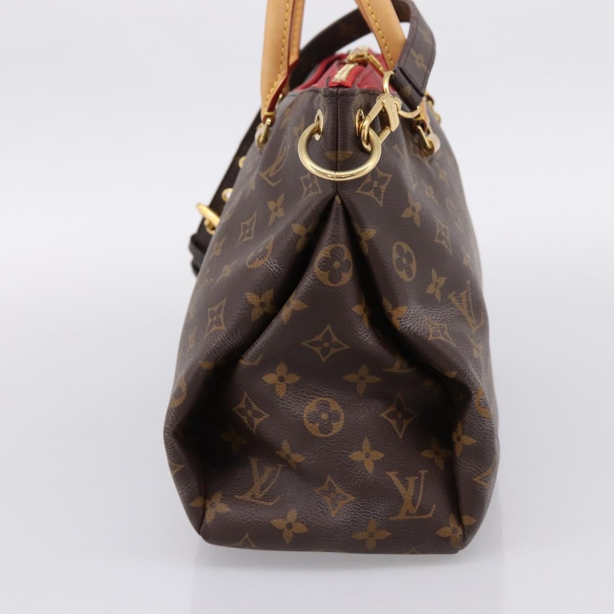 Louis Vuitton Pallas Monogram Canvas With Leather Brown Canvas Tote Bag Bag (Pre-Owned)