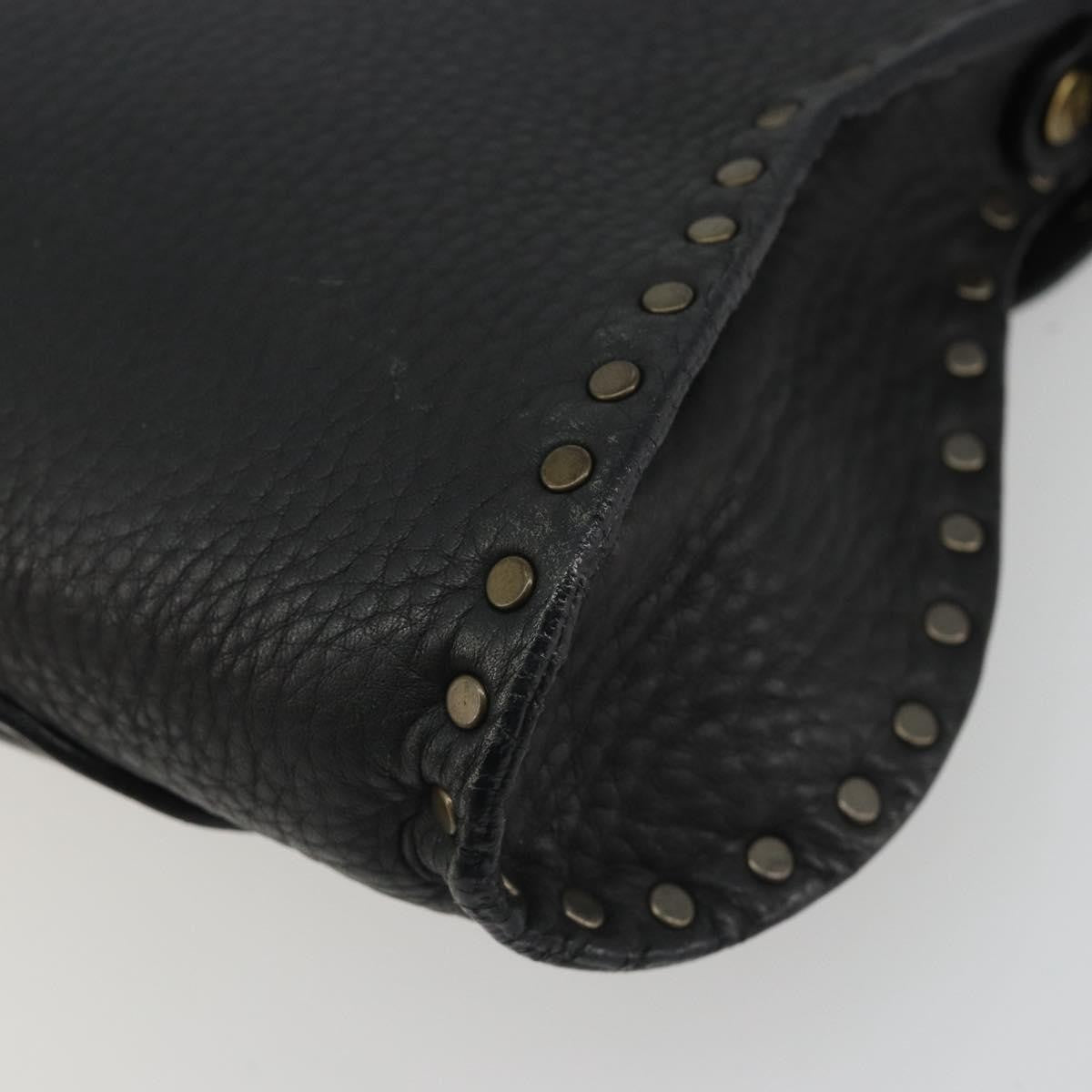 Gucci Shoulder Leather Black Leather Shoulder Bag Bag (Pre-Owned)