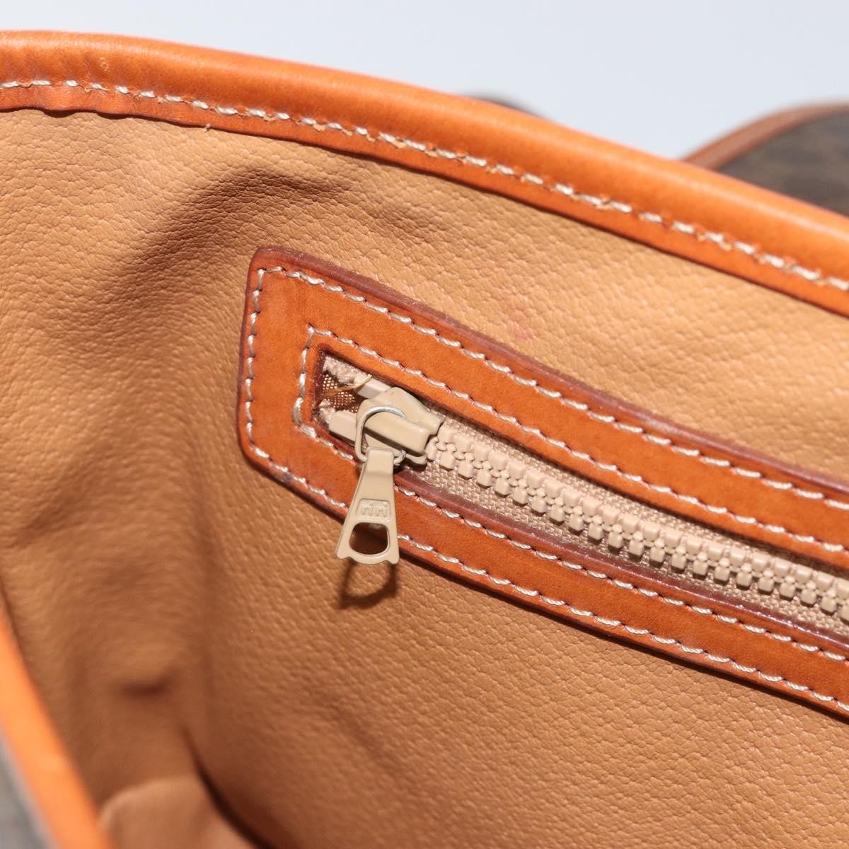 Celine Vintage Macadam Canvas Brown Canvas Handbag (Pre-Owned)