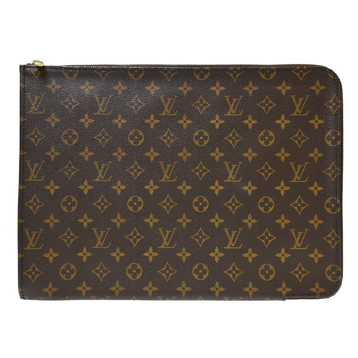 Louis Vuitton Poche Documents Monogram Canvas Brown Canvas Briefcase Bag (Pre-Owned)