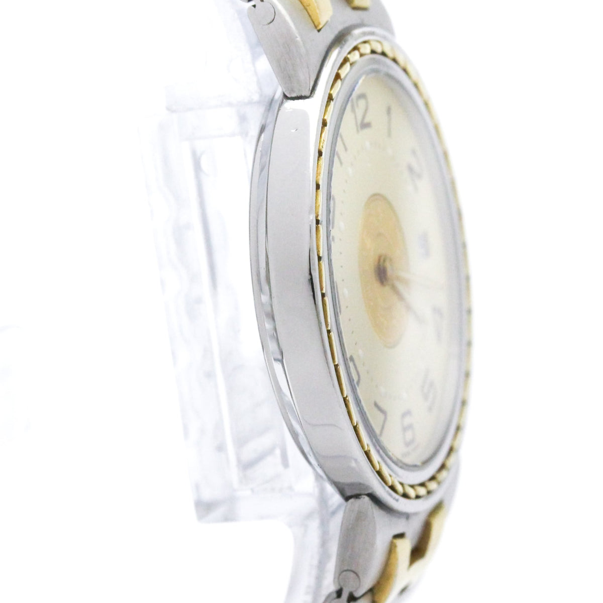 Hermes Sellier Quartz Stainless Steel And Plated Metal Watch (Pre-Owned)