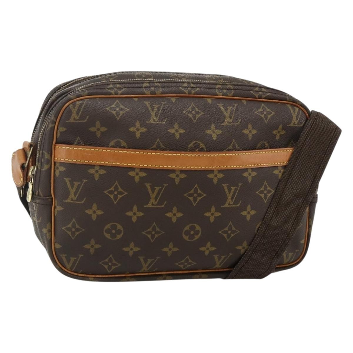 Louis Vuitton Reporter Monogram Canvas Brown Canvas Handbag (Pre-Owned)
