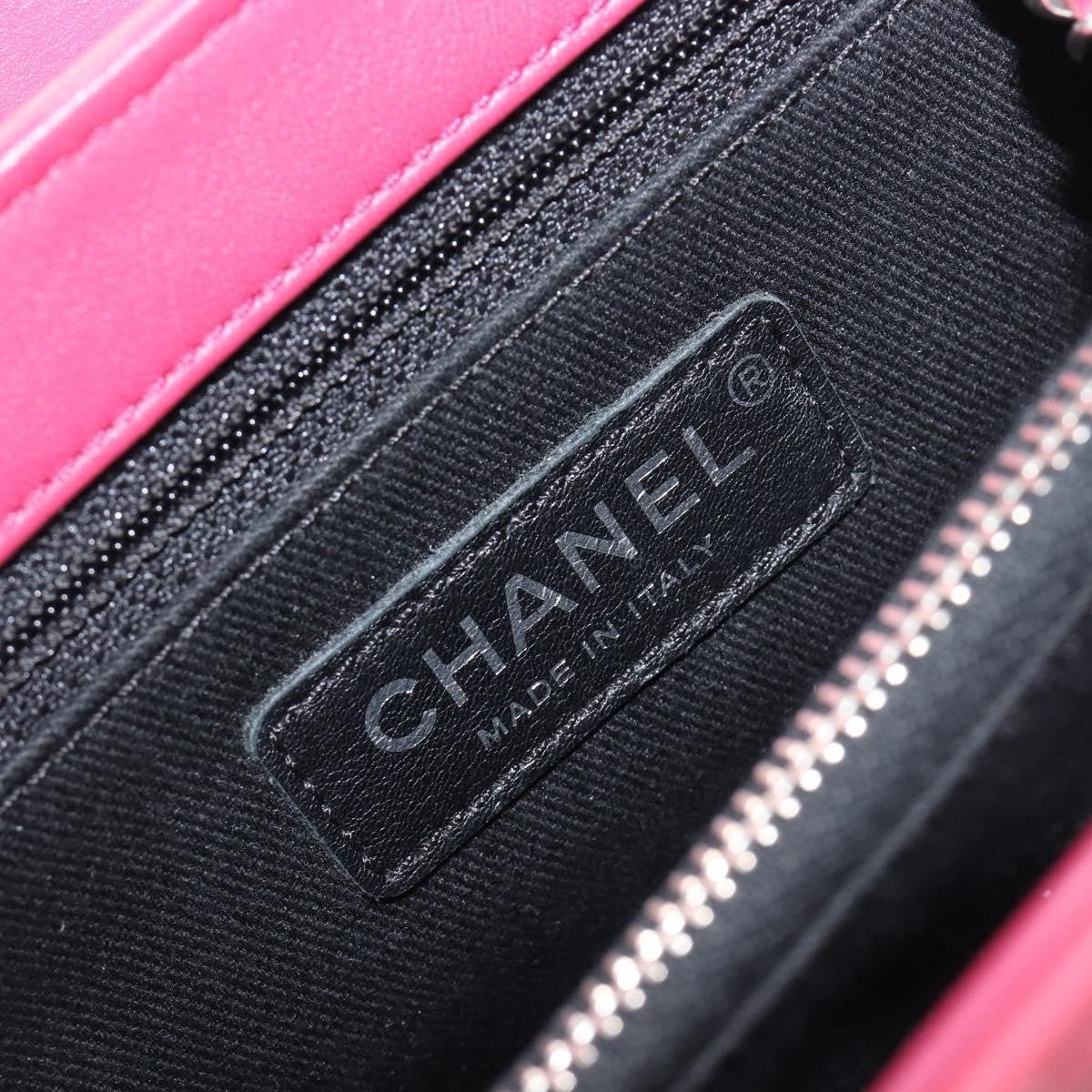 Chanel Mademoiselle Lock Chain Quilted Patent Pink Patent_Leather Shoulder Bag Bag (Pre-Owned)