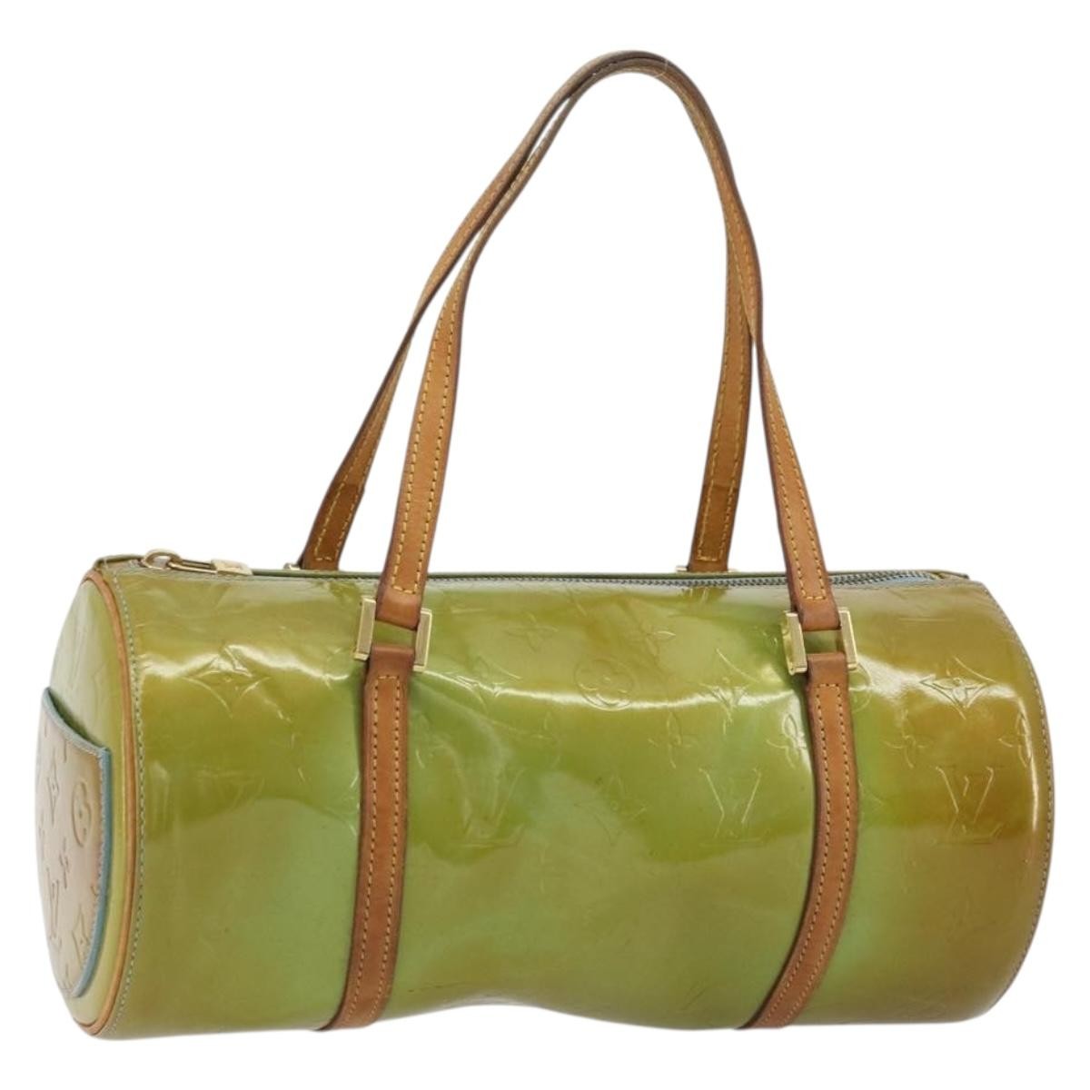 Louis Vuitton Bedford Monogram Vernis Green Patent_Leather Handbag (Pre-Owned)