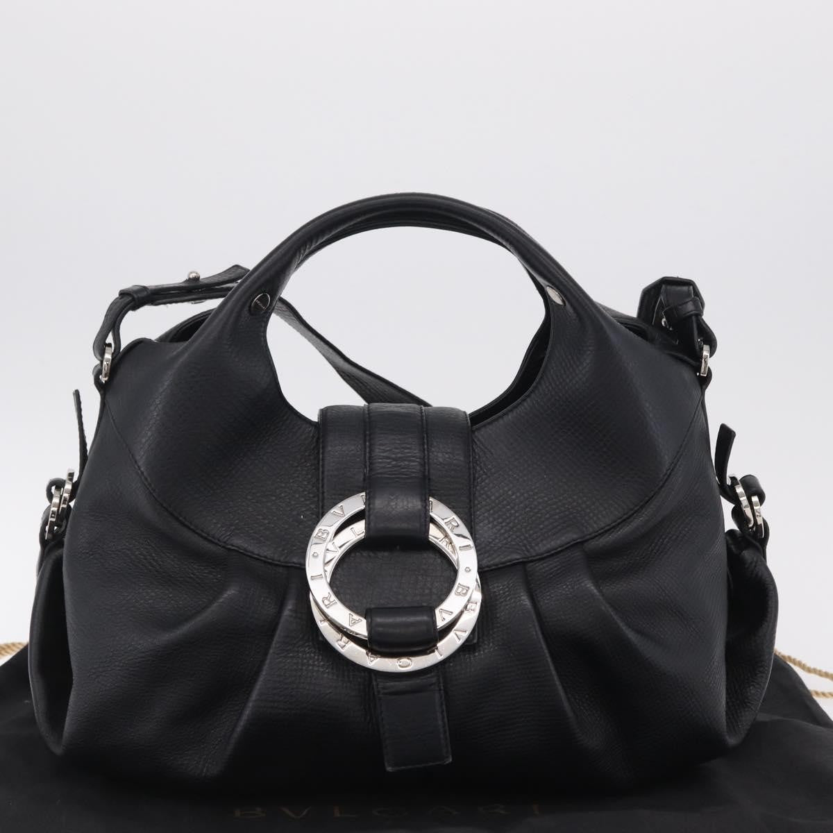 Bvlgari Chandra Hobo Leather Black Leather Shoulder Bag Bag (Pre-Owned)