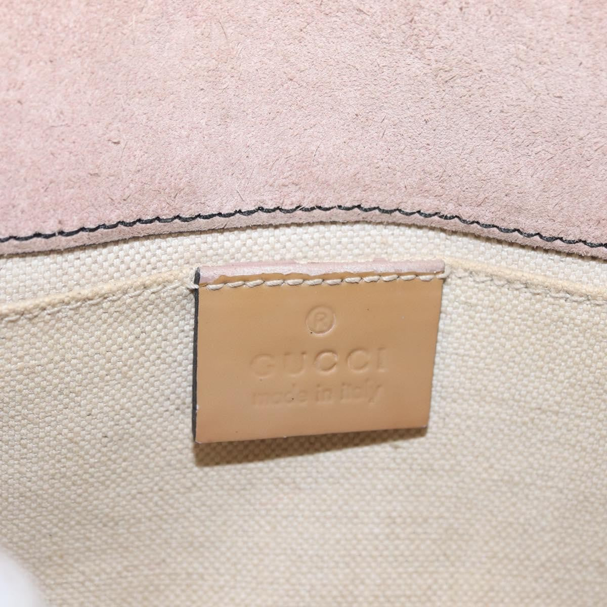 Gucci Emily Chain Flap Patent Beige Patent_Leather Shoulder Bag Bag (Pre-Owned)