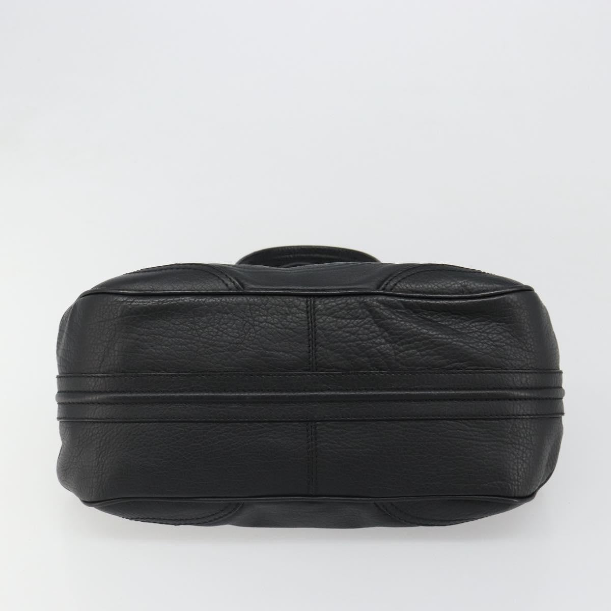 Celine Shoulder Leather Black Leather Shoulder Bag Bag (Pre-Owned)