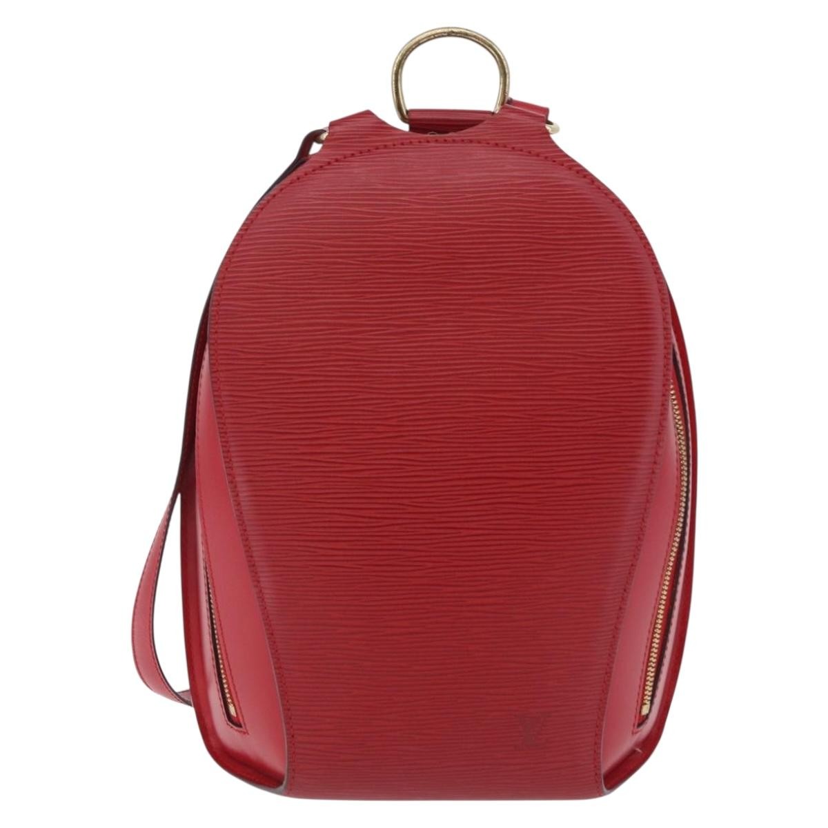 Louis Vuitton Mabillon Epi Leather Red Leather Backpack Bag (Pre-Owned)