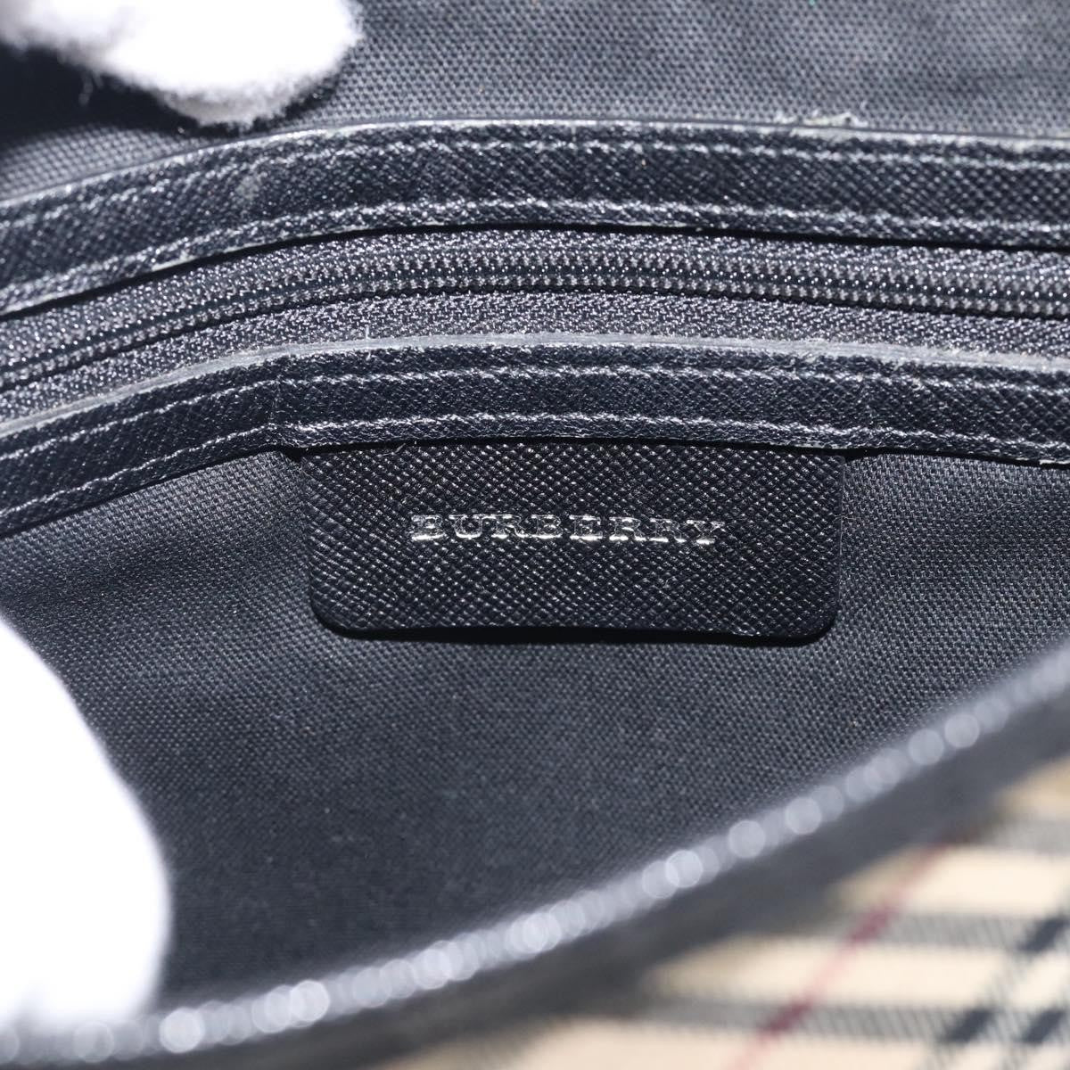 Burberry Nova Check Shoulder Bag Canvas Beige Canvas Shoulder Bag Bag (Pre-Owned)