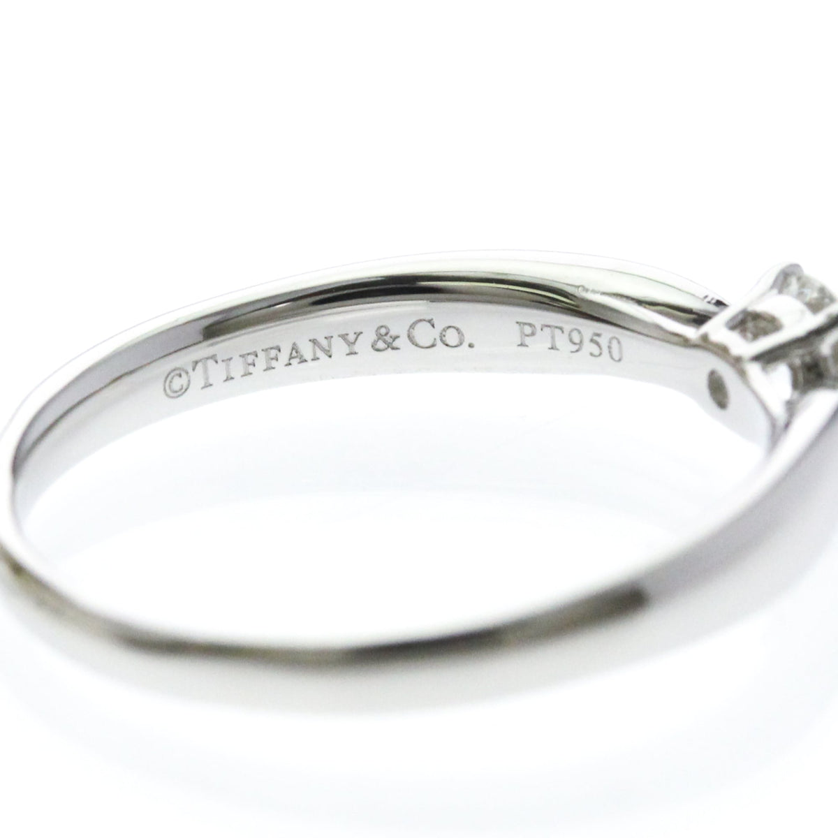 Tiffany & Co. Harmony Solitaire Platinum With Rbc Diamond Silver Platinum Ring Jewelry (Pre-Owned)