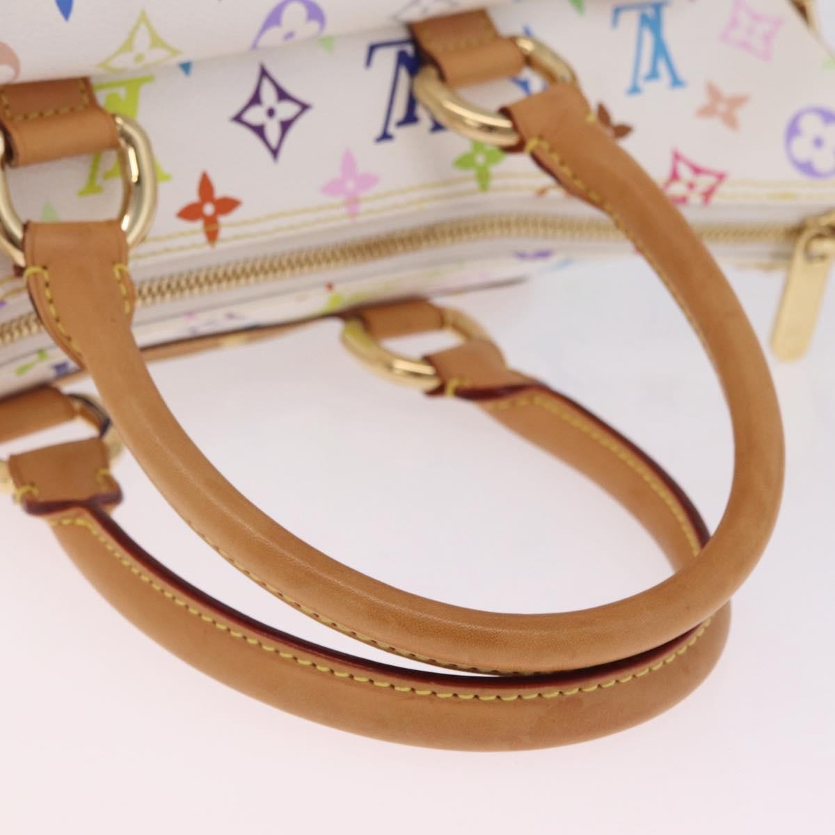 Louis Vuitton Rita Monogram Multicolor White Canvas Handbag (Pre-Owned)
