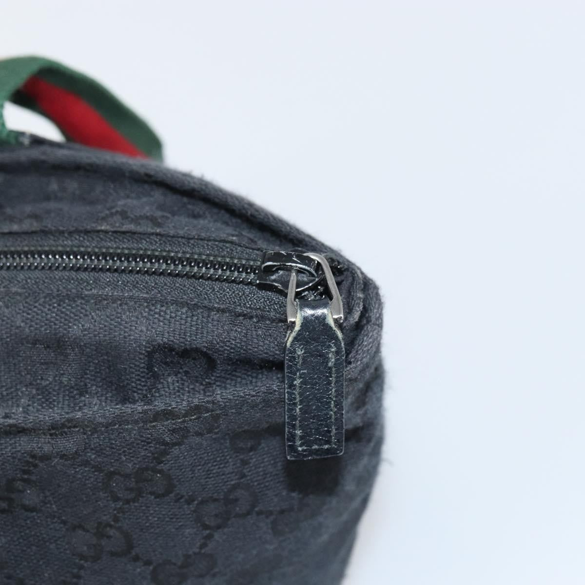 Gucci Web Zip Tote Gg Canvas And Leather Black Canvas Tote Bag Bag (Pre-Owned)