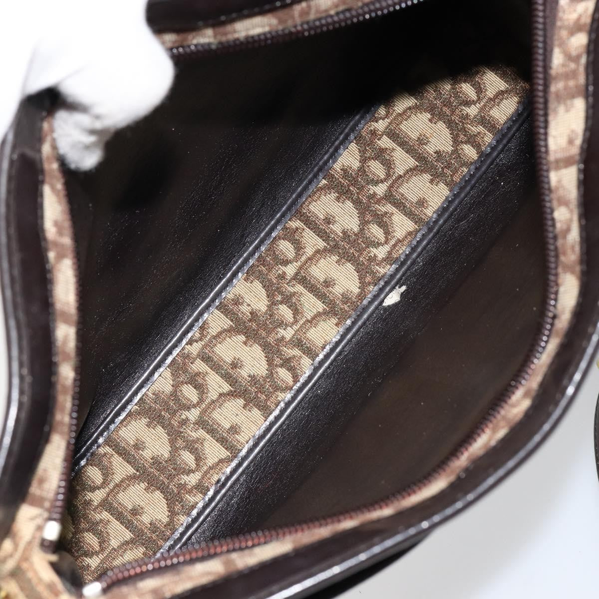 Christian Dior Trotter Shoulder Canvas Beige Canvas Shoulder Bag Bag (Pre-Owned)