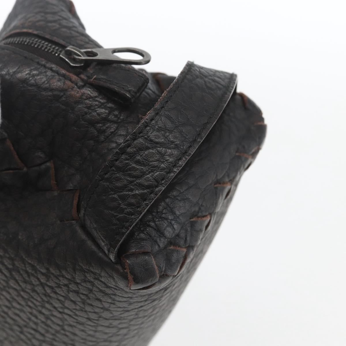 Bottega Veneta Zip Clutch Leather Brown Leather Clutche & Pouche Bag (Pre-Owned)