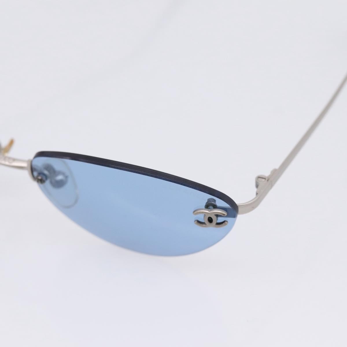 Chanel Logo Cc Metal Silver Metal Sunglasse Accessory (Pre-Owned)