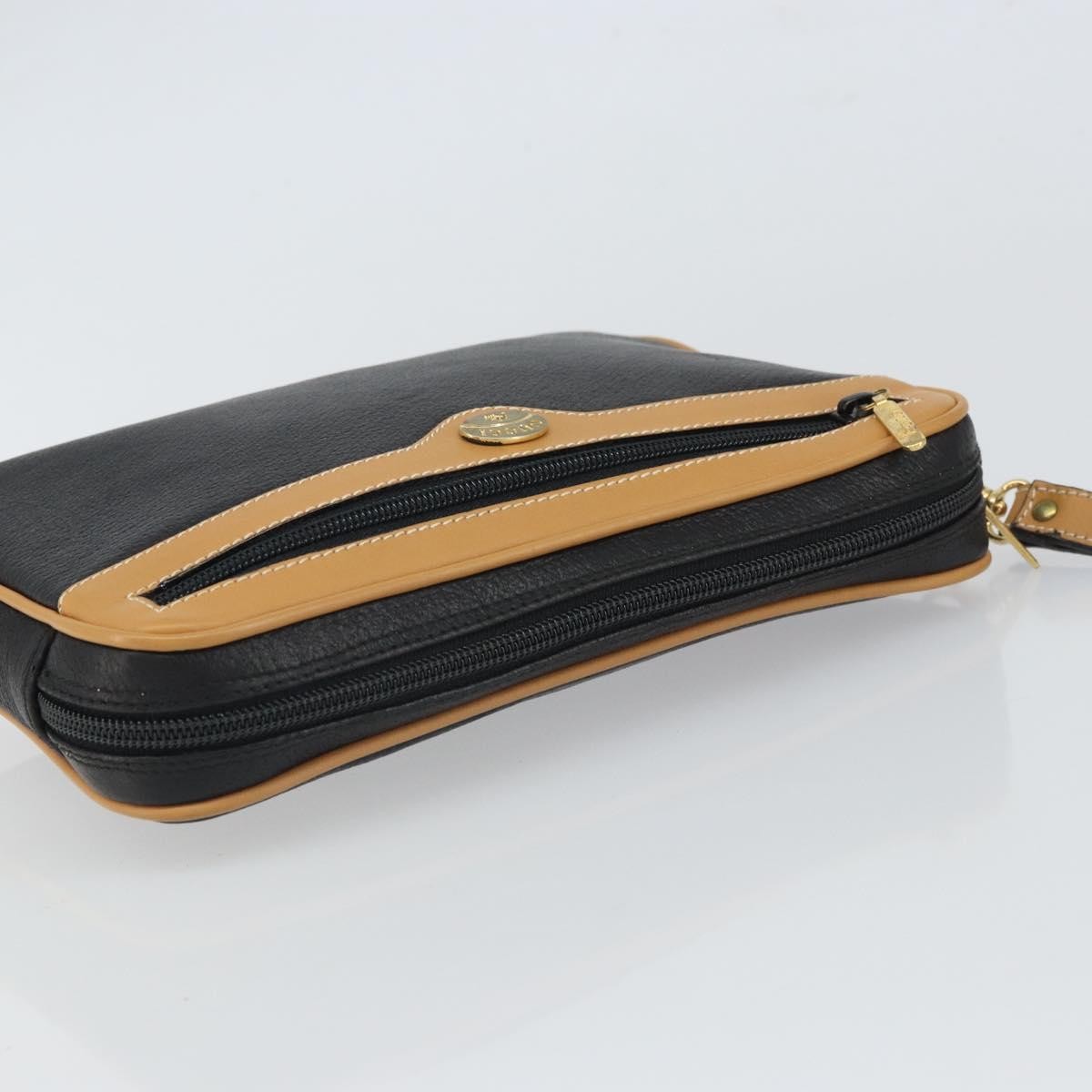 Gucci Vintage Clutch Leather Black Leather Clutche & Pouche Bag (Pre-Owned)