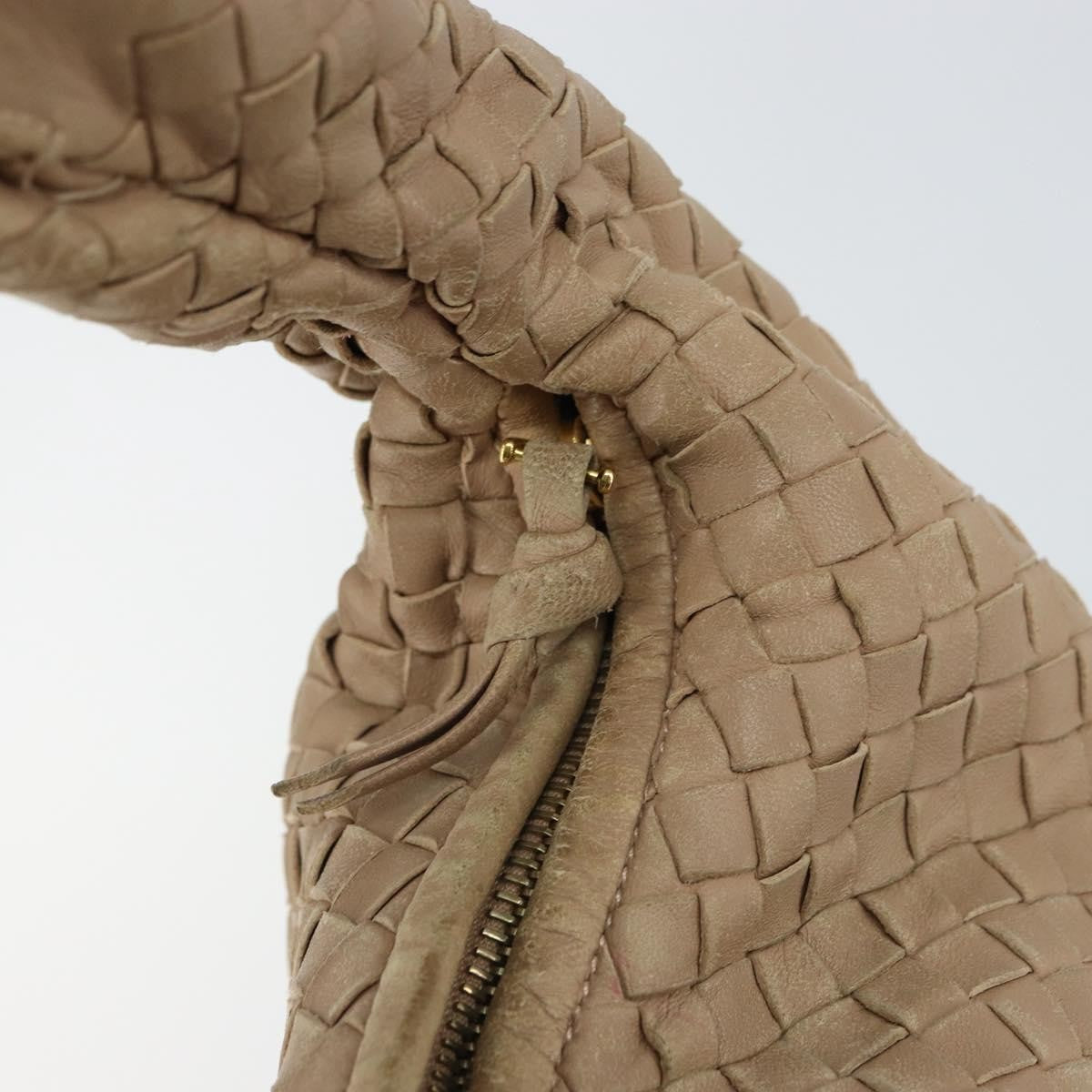 Bottega Veneta Veneta Hobo Intrecciato Nappa Beige Leather Shoulder Bag Bag (Pre-Owned)