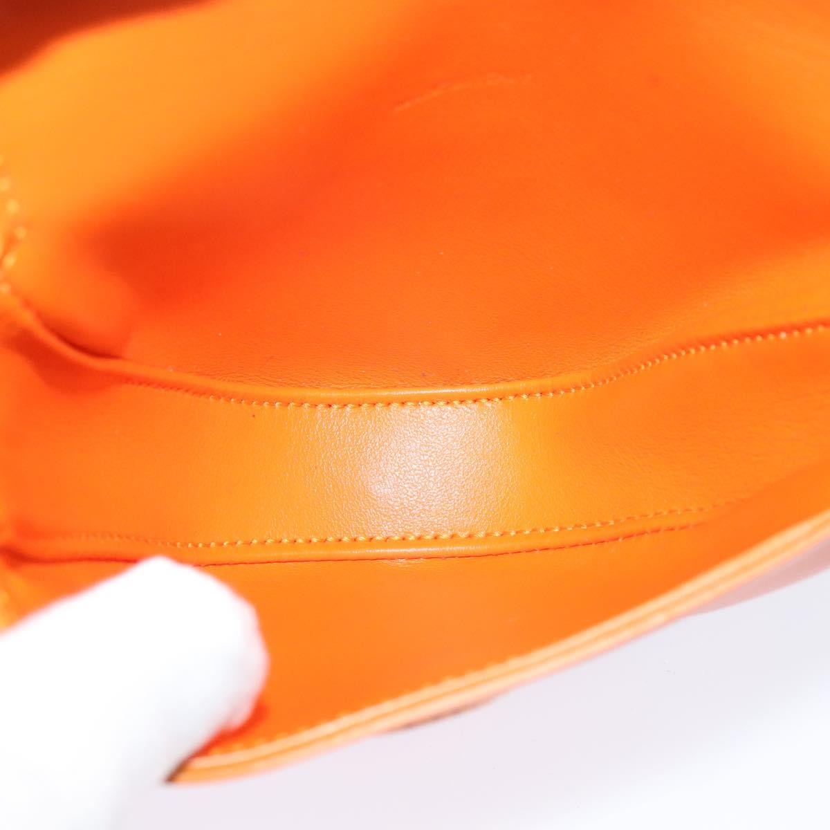 Celine Triangle Leather Orange Leather Shoulder Bag Bag (Pre-Owned)
