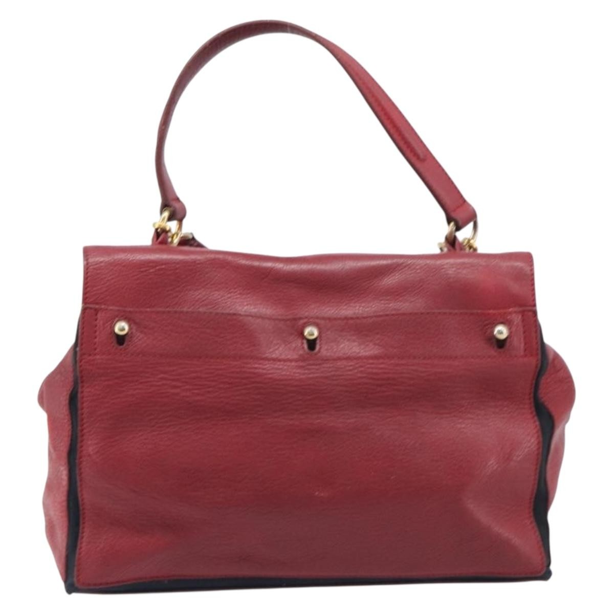 Saint Laurent Muse Two Leather Red Leather Handbag (Pre-Owned)