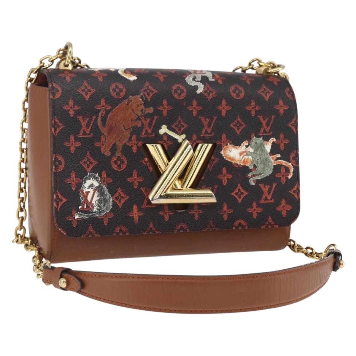 Louis Vuitton Twist Limited Edition Grace Coddington Catogram Canvas Brown Canvas Shoulder Bag Bag (Pre-Owned)