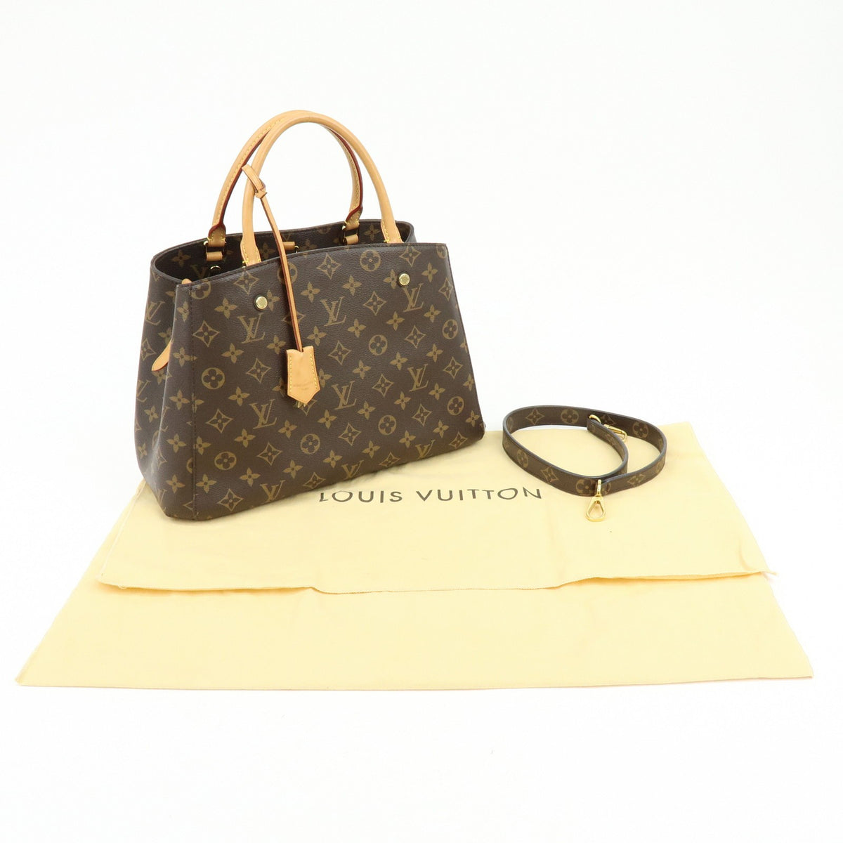Louis Vuitton Montaigne Monogram Canvas Brown Canvas Handbag (Pre-Owned)