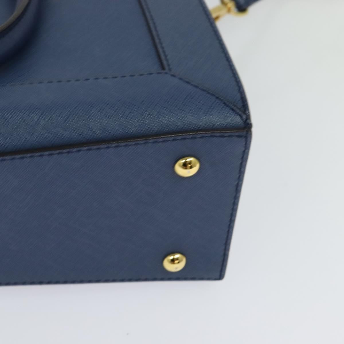 MCM Vintage Leather Blue Leather Handbag (Pre-Owned)