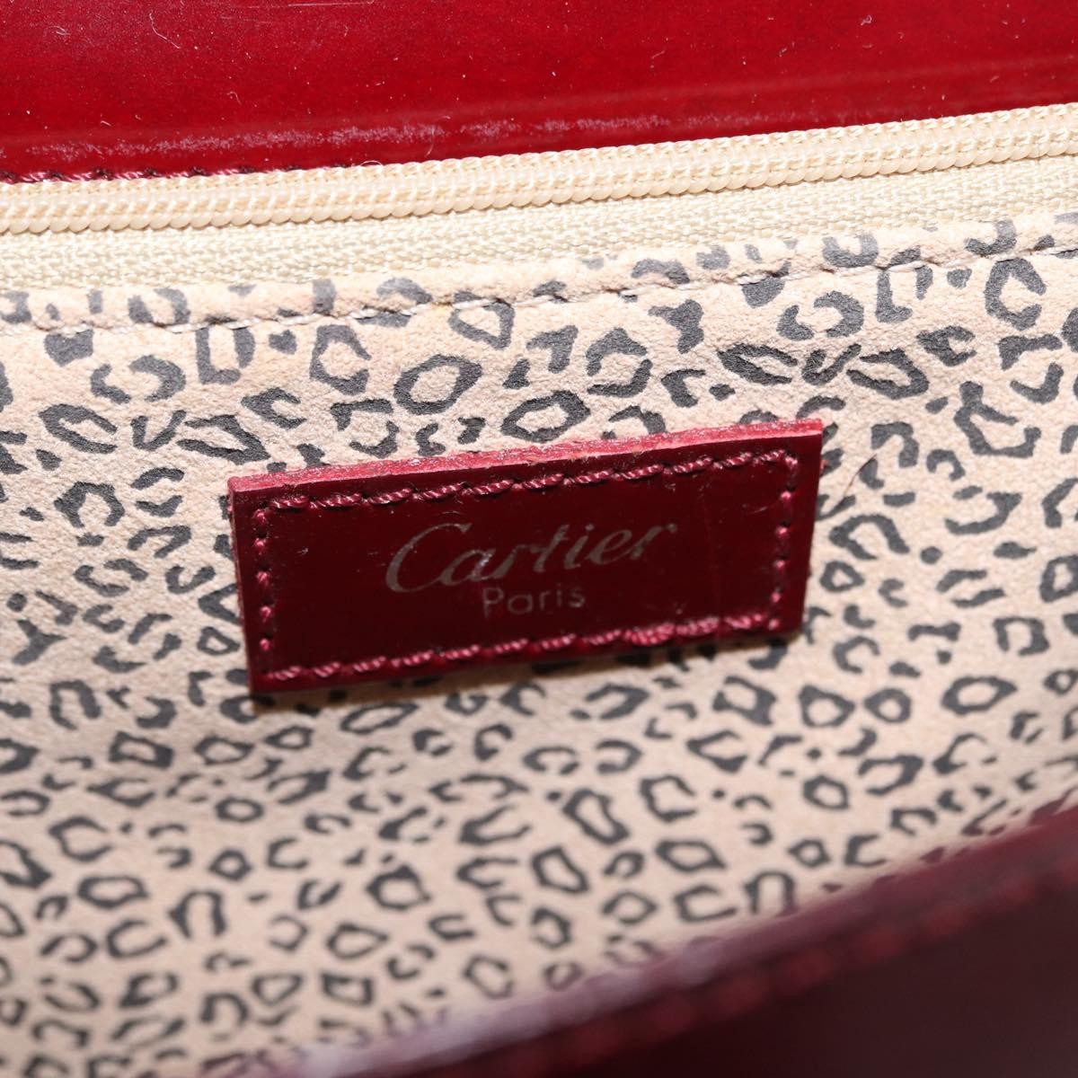 Cartier Panthère Shoulder Patent Leather Burgundy Patent_Leather Shoulder Bag Bag (Pre-Owned)
