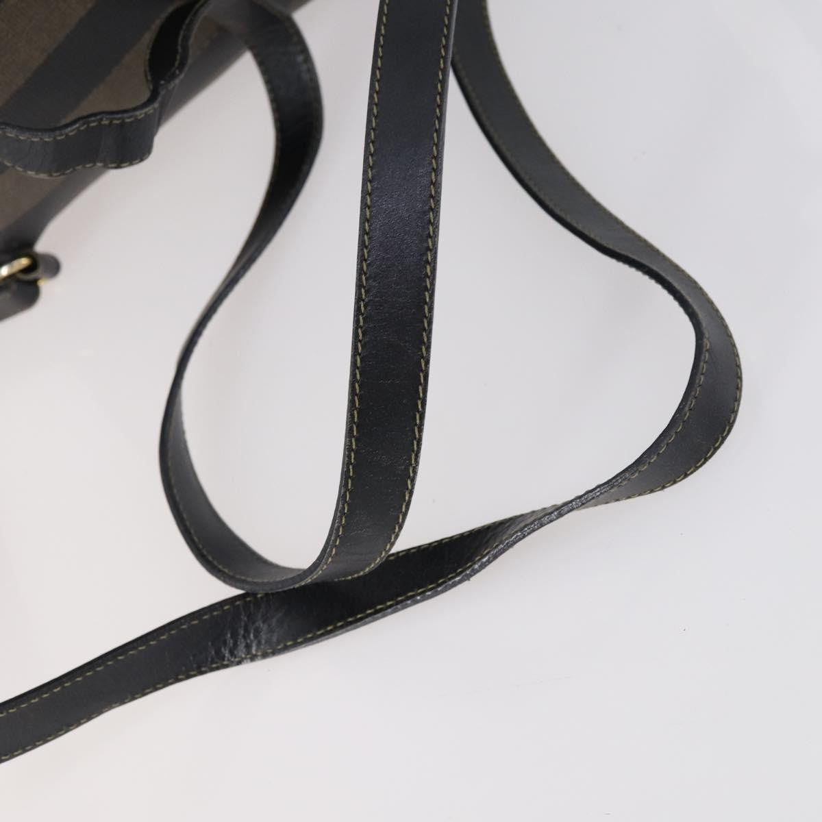 Fendi Pequin Front Pocket Coated Canvas Brown Pvc Backpack Bag (Pre-Owned)