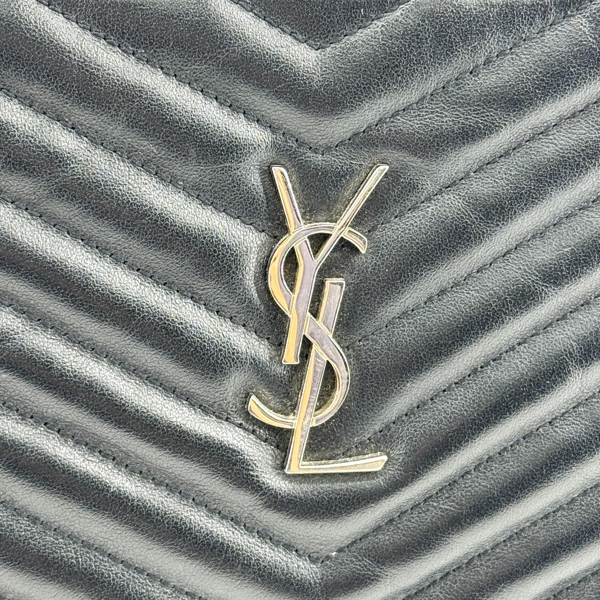 Saint Laurent Classic Monogram Clutch Leather Black Leather Clutche & Pouche Bag (Pre-Owned)