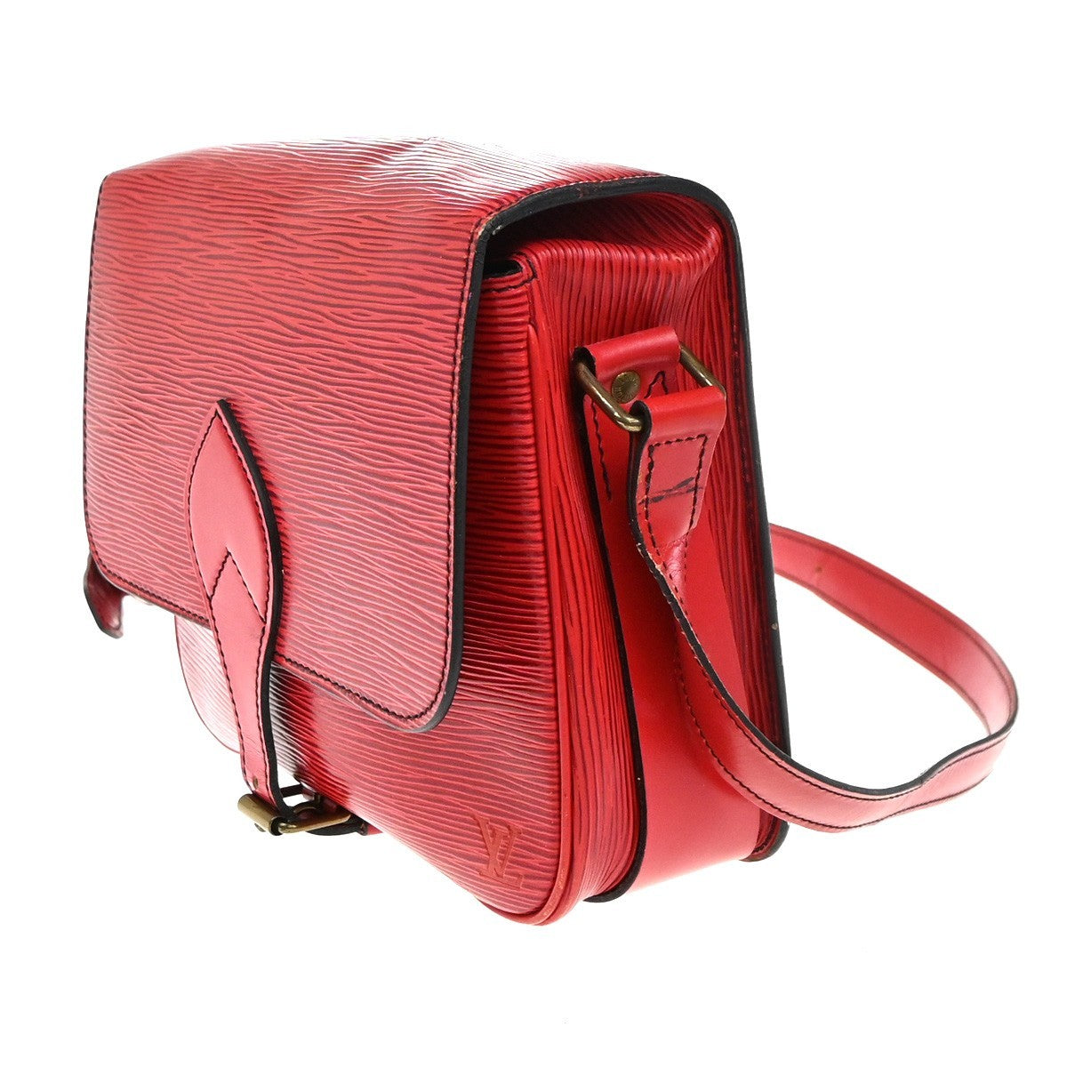 Louis Vuitton Cartouchiere Epi Leather Red Leather Shoulder Bag Bag (Pre-Owned)