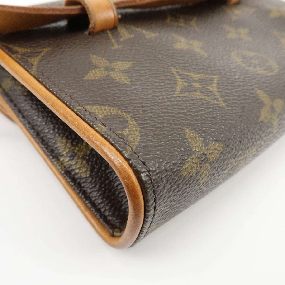 Louis Vuitton Florentine Waist Monogram Canvas Brown Canvas Handbag (Pre-Owned)