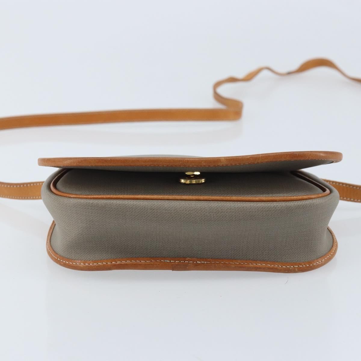 Christian Dior Cd Shoulder Bag Canvas And Leather Gray Canvas Shoulder Bag Bag (Pre-Owned)