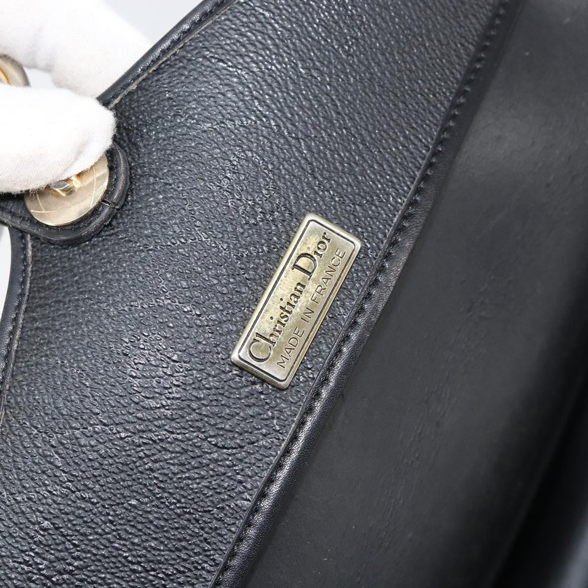 Christian Dior Vintage Honeycomb Flap Coated Canvas Black Canvas Shoulder Bag Bag (Pre-Owned)