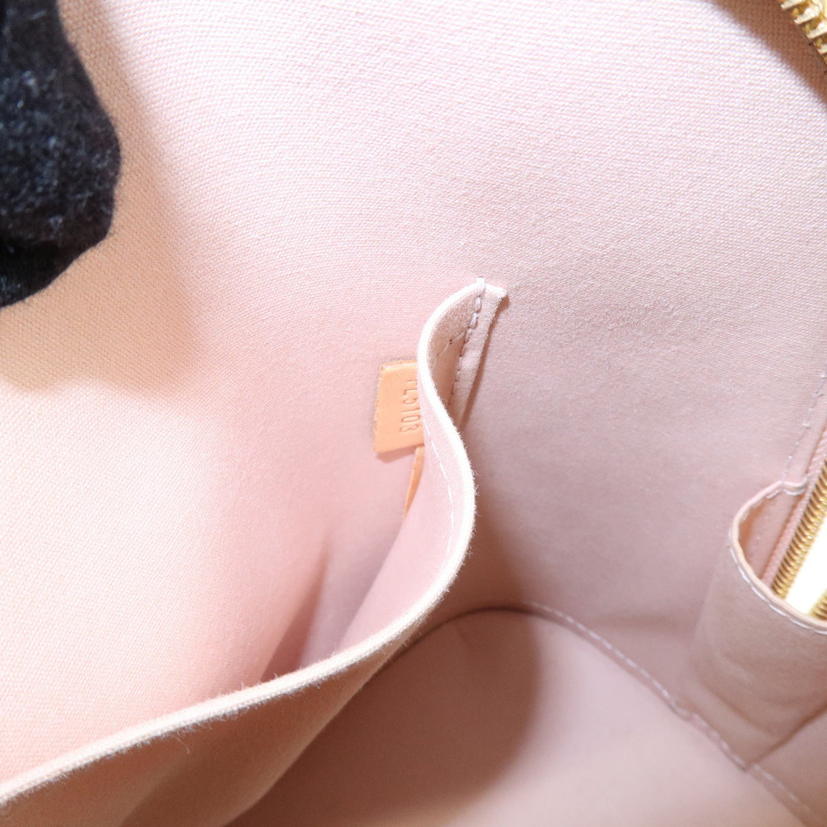 Louis Vuitton Alma Monogram Vernis Yellow Patent_Leather Handbag (Pre-Owned)