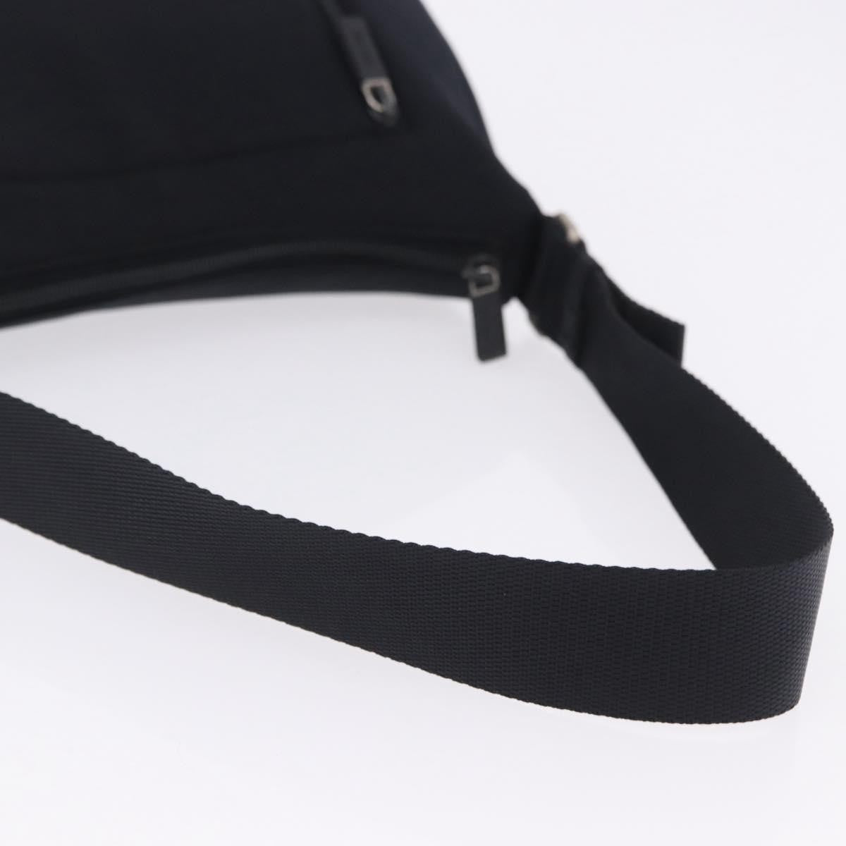 Miu Miu Shoulder Leather Black Nylon Shoulder Bag Bag (Pre-Owned)