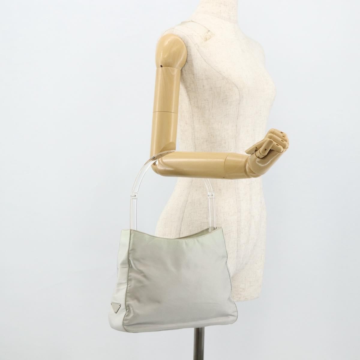 Prada Resin Handle Tessuto Clear Nylon Shoulder Bag Bag (Pre-Owned)