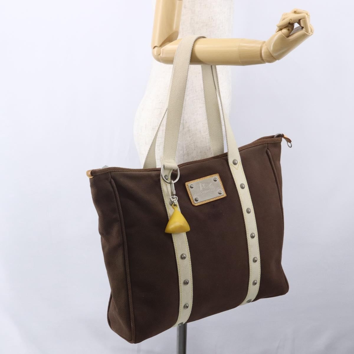Louis Vuitton Antigua Tote Canvas Brown Canvas Tote Bag Bag (Pre-Owned)