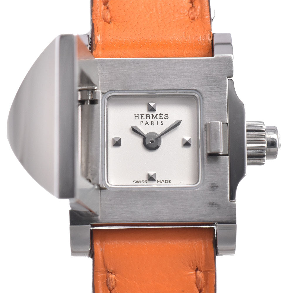 Hermes Medor Quartz Metal And Leather Watch (Pre-Owned)